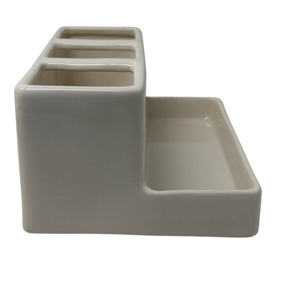 Rae Dunn Ceramic THINGS Organizer Desk Caddy Pen Holder Kitchen Office College - Picture 6 of 12
